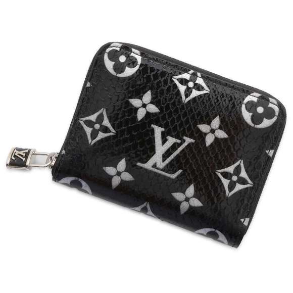 Louis Vuitton Coin Case Monogram Python Zippy Coin Black - Picture 1 of 9